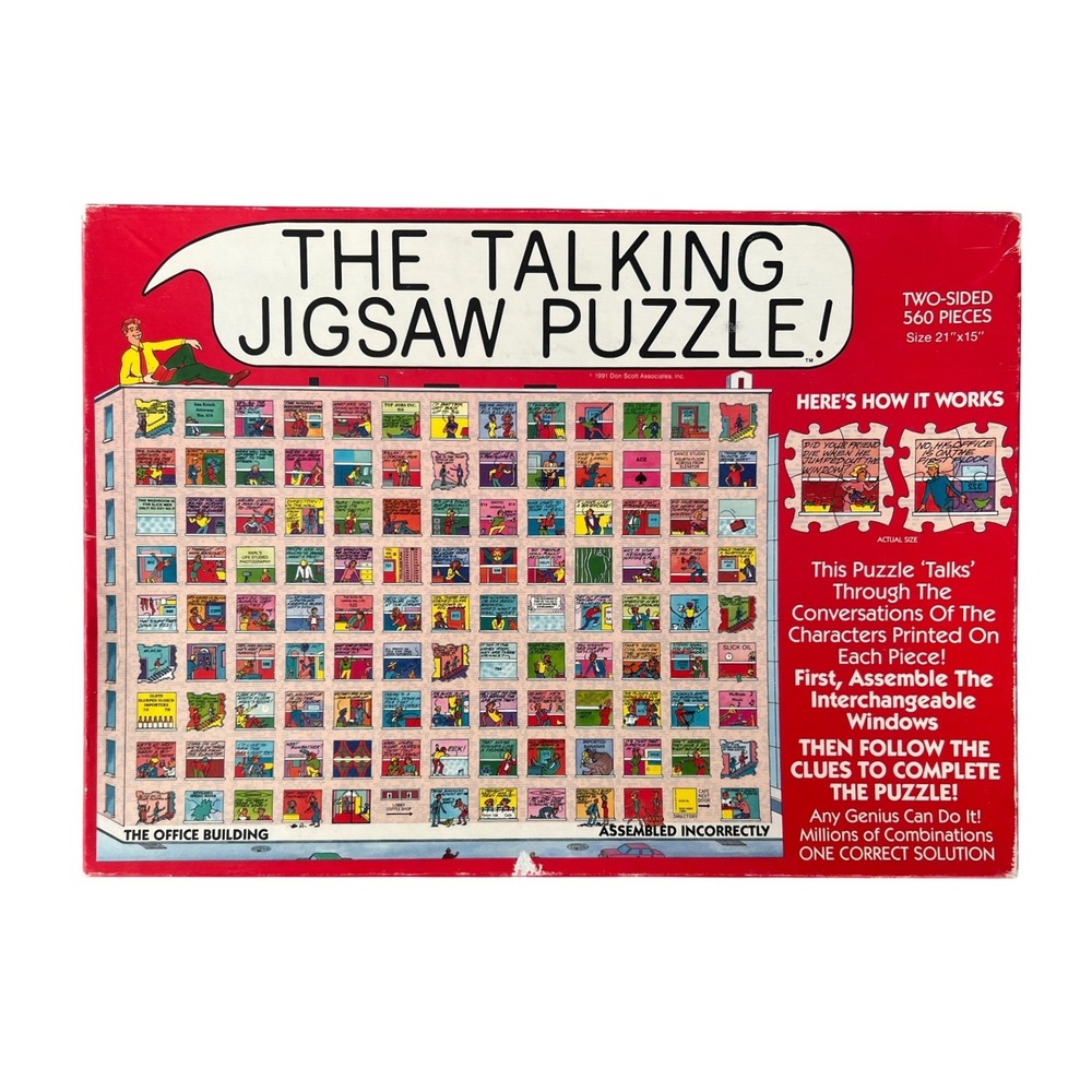 The Talking Jigsaw Puzzle The Office Building Buffalo Games 1991 Complete